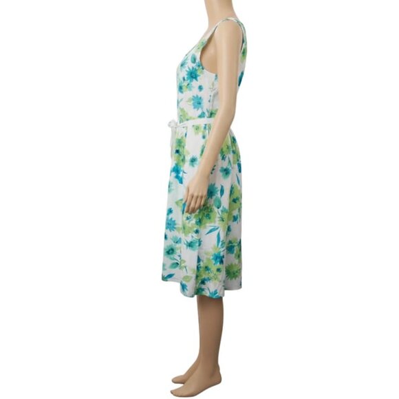 Faith Love Passion Sleeveless Dress Floral Cotton Fit & Flare Womens Size 10 - Picture 6 of 7